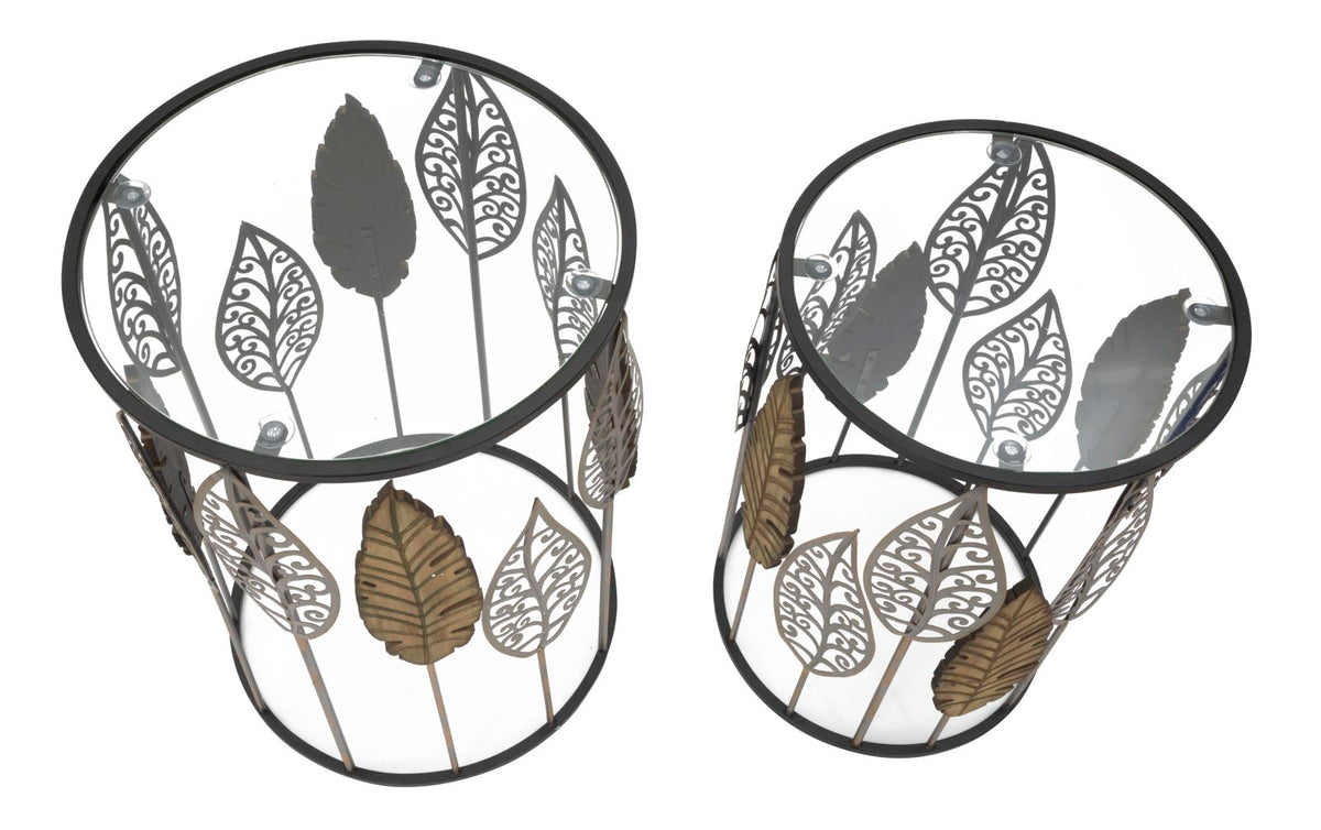 coppia_tavolini_rotondi_in_ferro_e_vetro_con_decori_foglie__foglieoppia