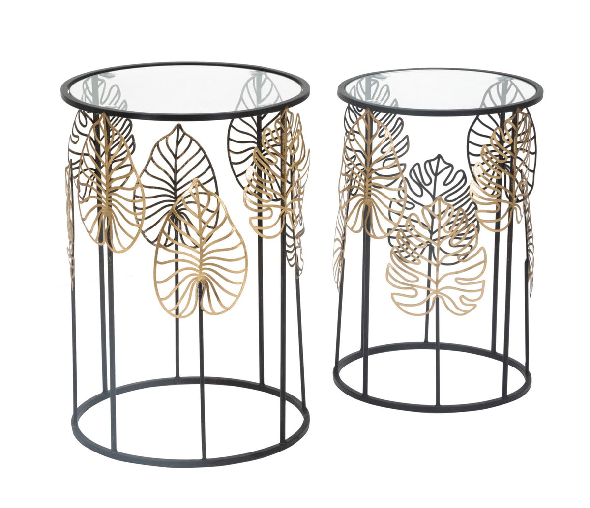 coppia_tavolini_rotondi_in_vetro_con_base_metallo_e_foglie_dorate__foglie_glamoppia