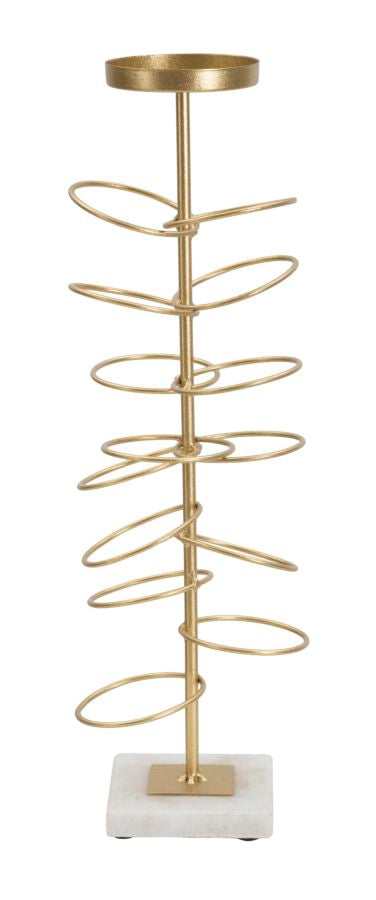 portacandele_in_metallo_dorato_con_base_in_marmo_14x13x46_cm__rings