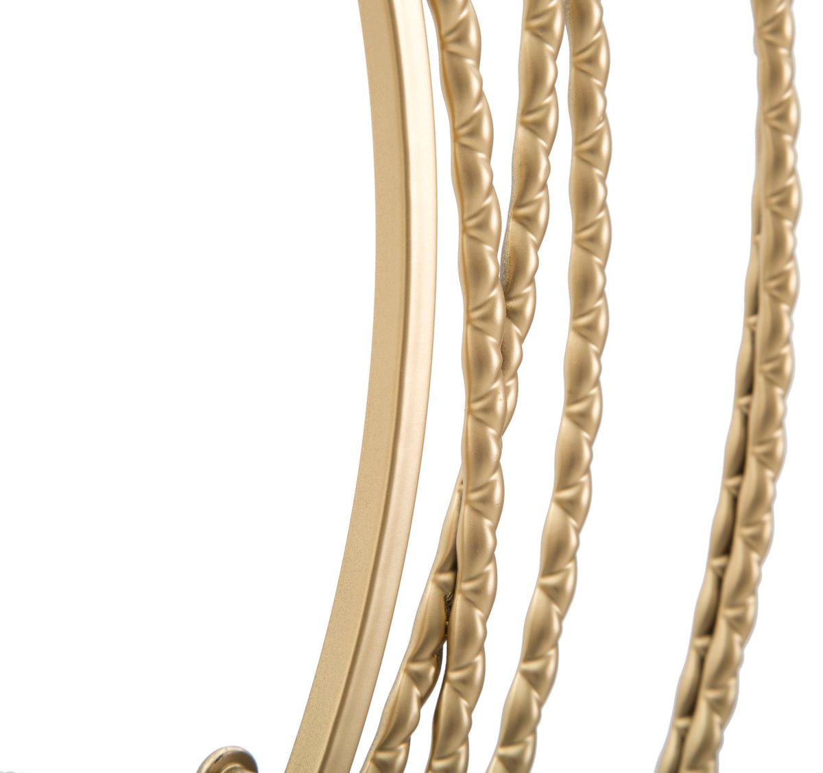 Orologio da parete in metallo dorato con cerchi intrecciati 50 cm - GOLD STRIPS