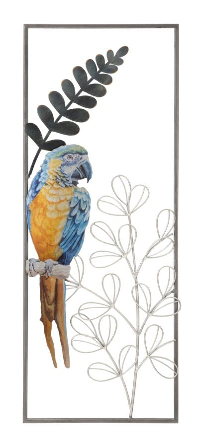 pannello_decorativo_da_parete_in_metallo_3d_pappagallo_con_cornice__parrot