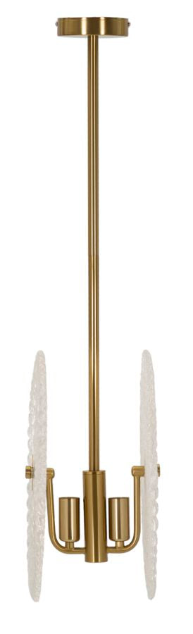 lampadario_in_metallo_dorato_con_paralumi_in_vetro_decorato__glass