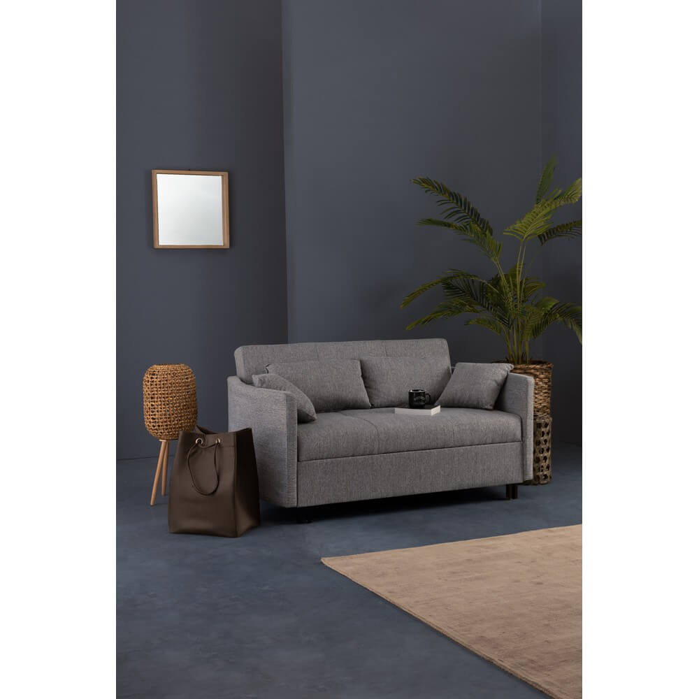 Set di 2 Lanterne a Treppiede in Fibra Vegetale Intrecciata e Legno - ALEXANDER
