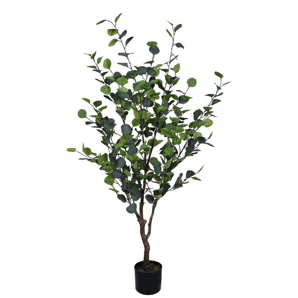 Set di 2 Piante Artificiali di Eucalipto con Vaso Altezza 150 cm - EUCALIPTO