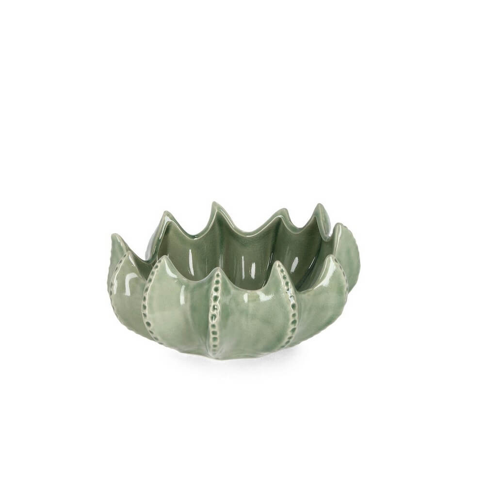 Ciotola Decorativa in Ceramica a Forma di Fiore Verde - TAE