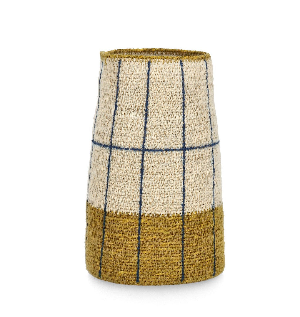 Set di 3 Porta Vaso Decorativo in Giacinto d'Acqua Intrecciato - GIANG