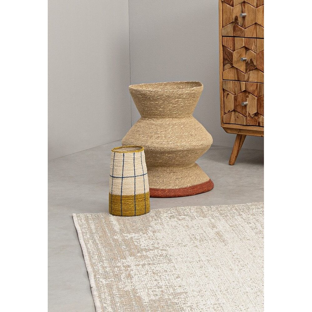 Porta Vaso Decorativo in Giacinto d'Acqua Intrecciato a Mano H43 - LANH