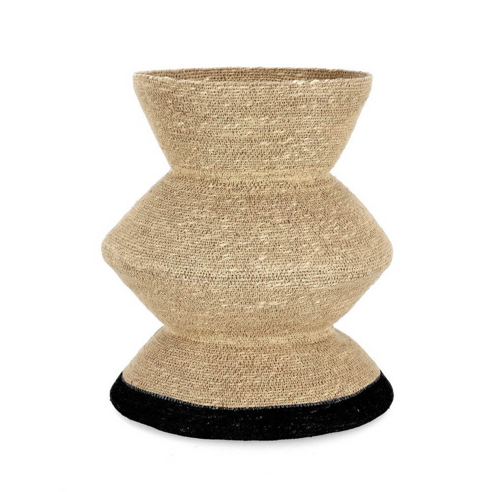 Porta Vaso Decorativo in Giacinto d'Acqua Intrecciato a Mano - LANH
