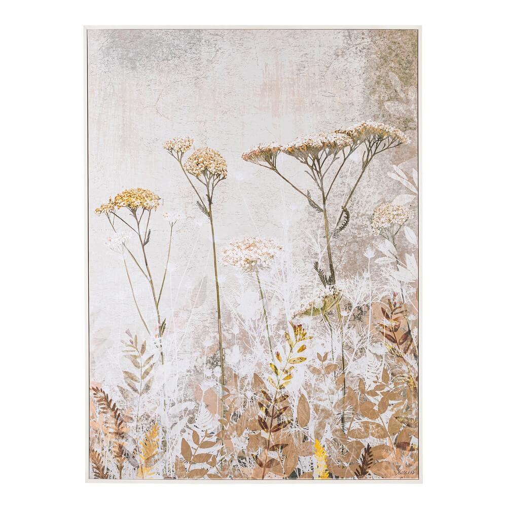 Quadro con Cornice Stampa Botanica Dipinta a Mano 90x120 cm - SVETLANA