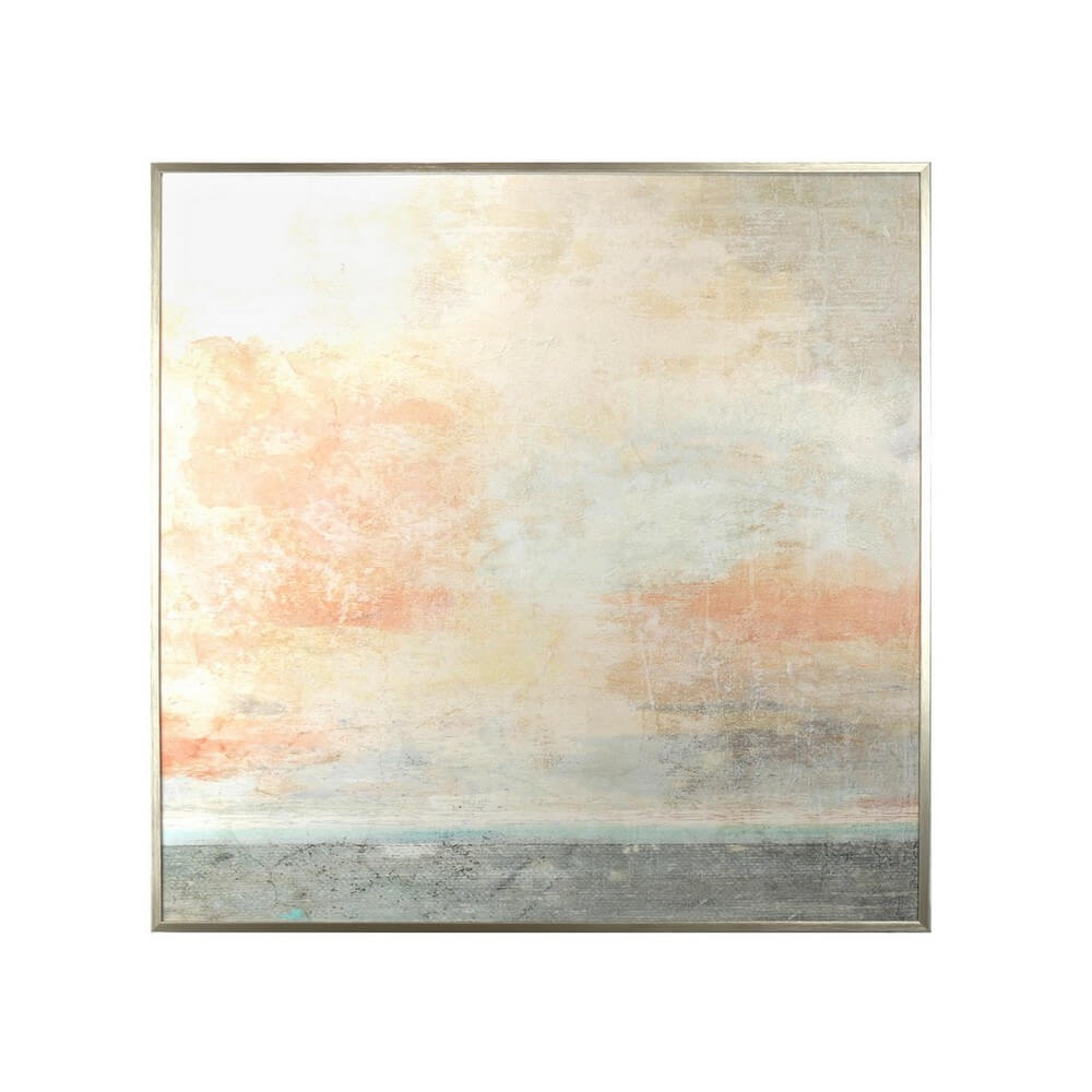 Quadro Astratto con Cornice Stampa su Tela 90x90 cm - GALLERY
