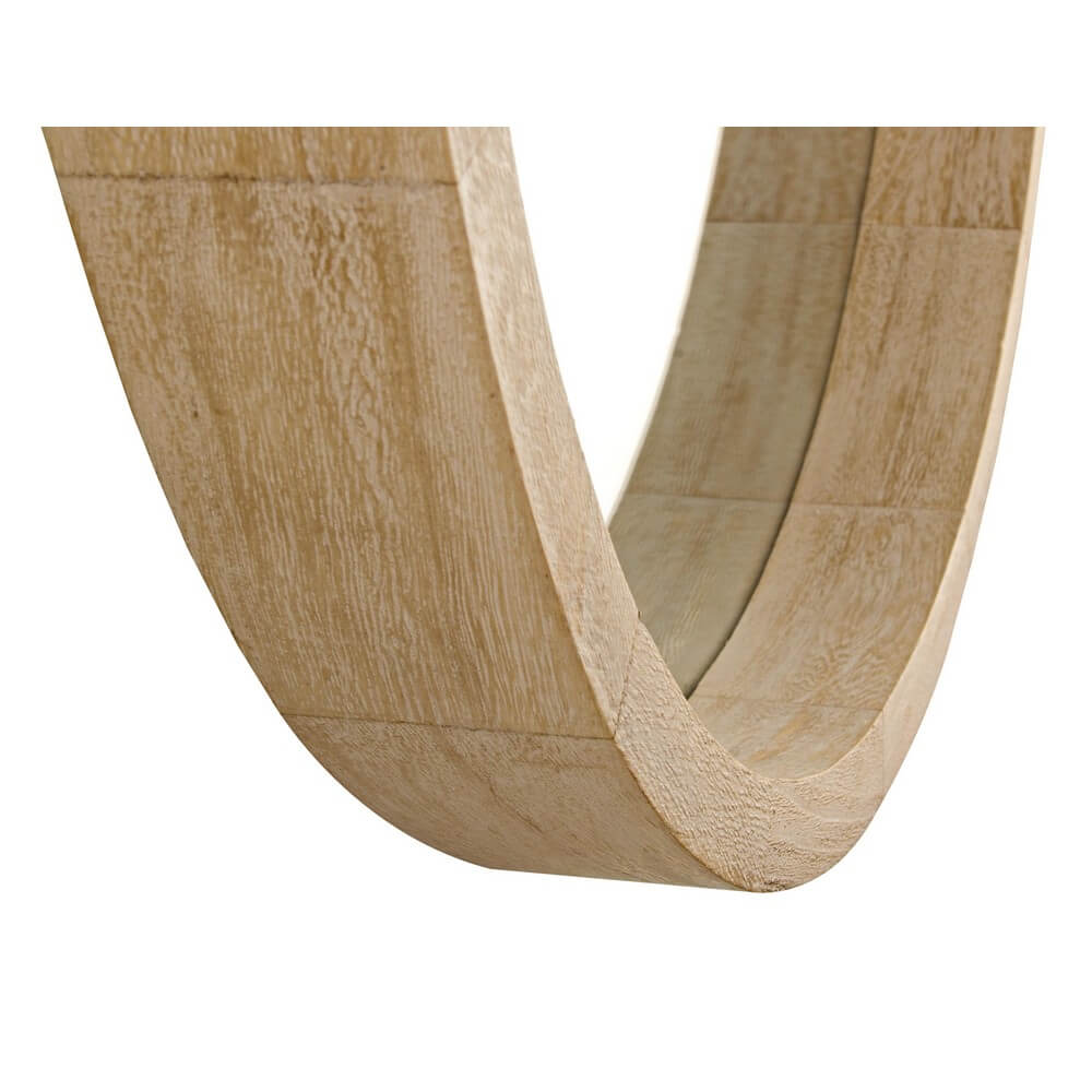 Specchio Rotondo con Cornice in Legno di Paulonia 52 cm - YOUNG