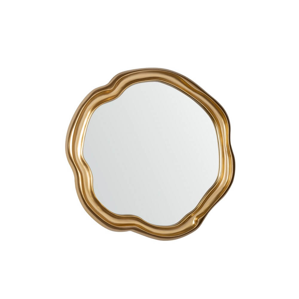 Specchio da Parete con Cornice Dorata Ondulata 75x75 cm - PHILLIPS