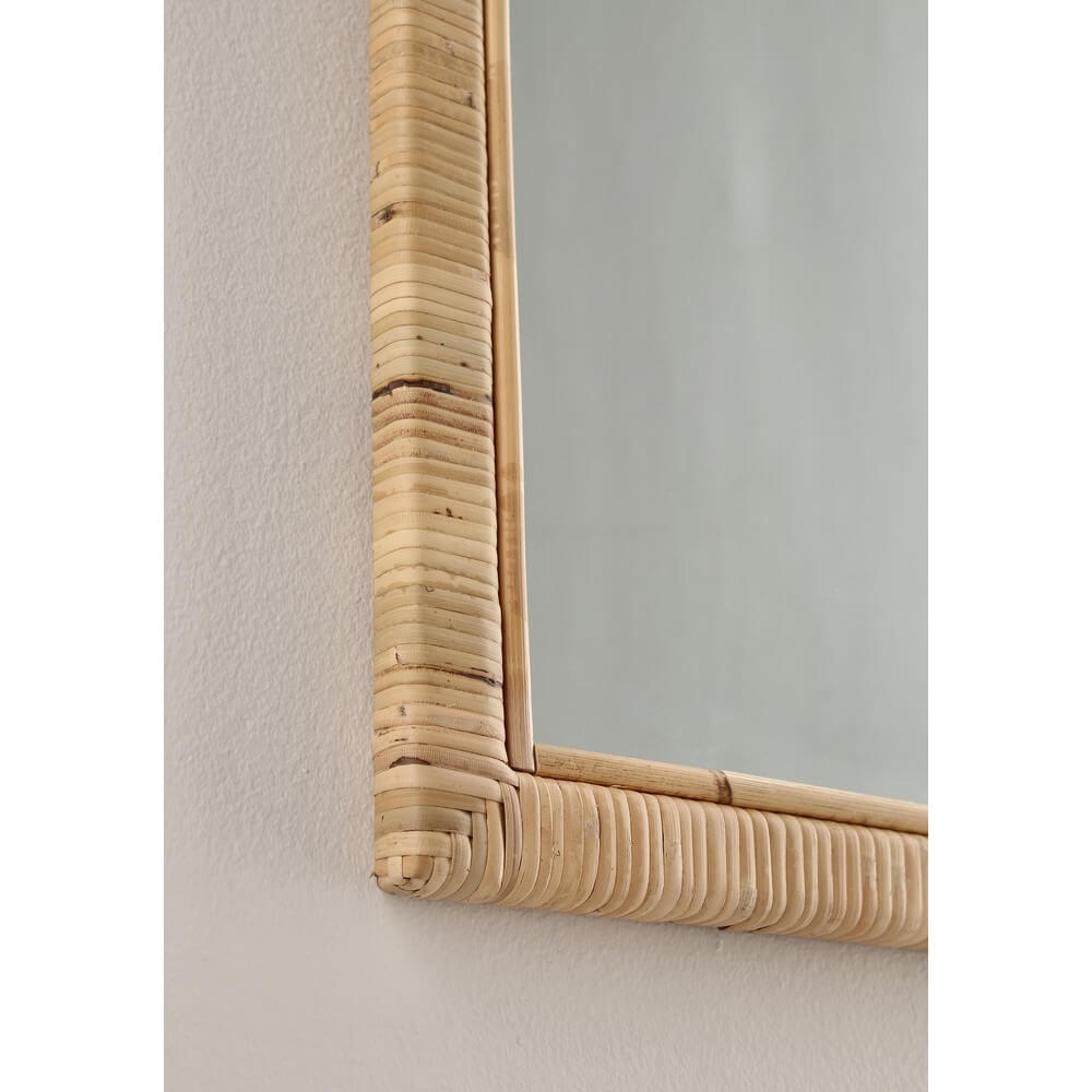 Specchio da Parete ad Arco in Rattan con Intreccio Vienna - EDWARDS