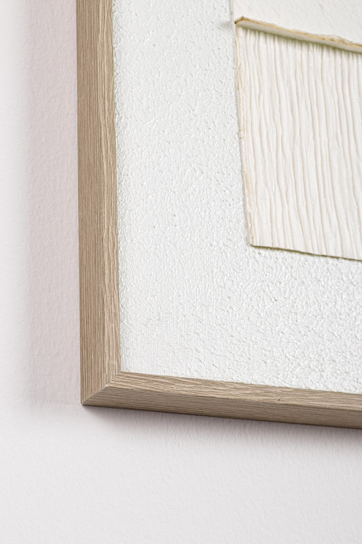 Set di 4 Quadri con Cornice Astratti con Applicazioni in Rilievo 60x80 cm - THANDREL