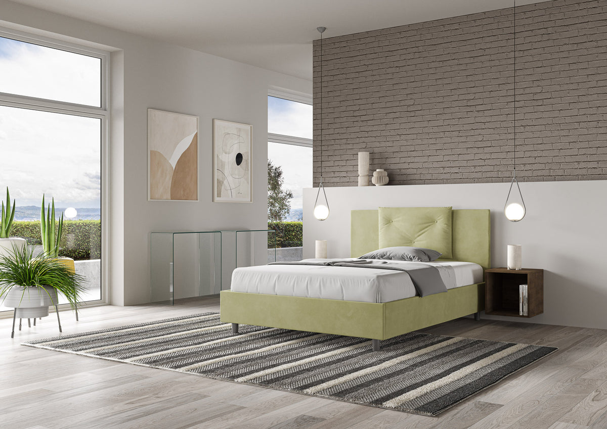 Letto una piazza e mezza rivestito in Microfibra - APPIA