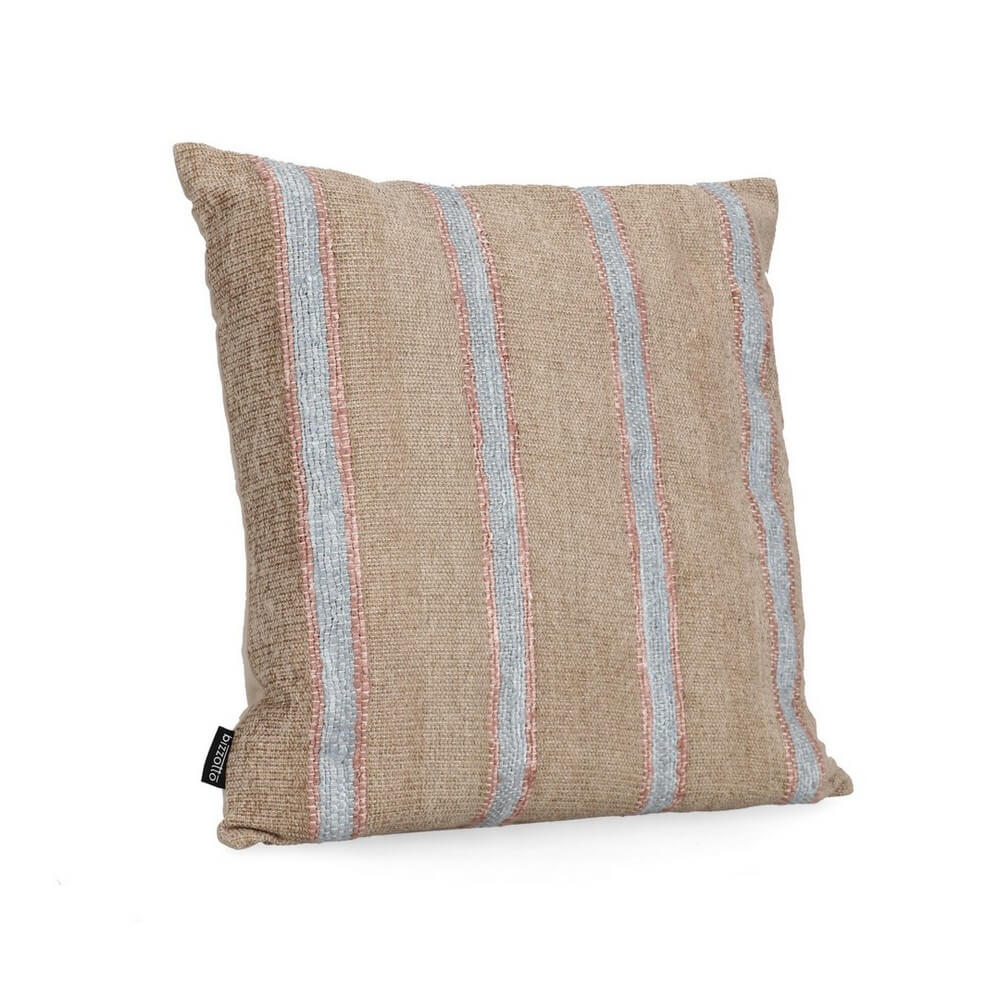 Cuscino decorativo in cotone e velluto a righe 50x50 cm - JAWLA