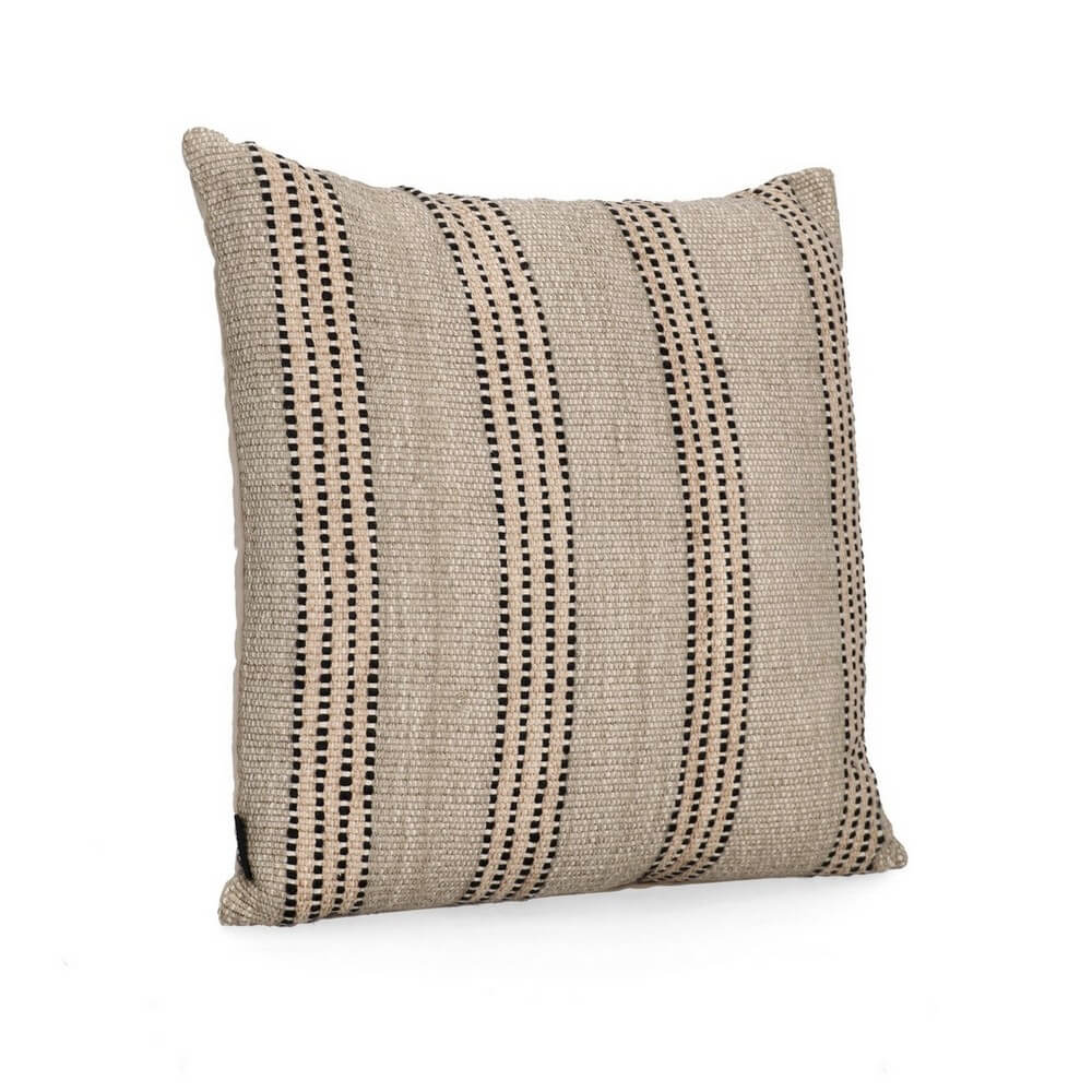 Cuscino Decorativo a Righe in Cotone e Velluto 50x50 cm - DANTRA