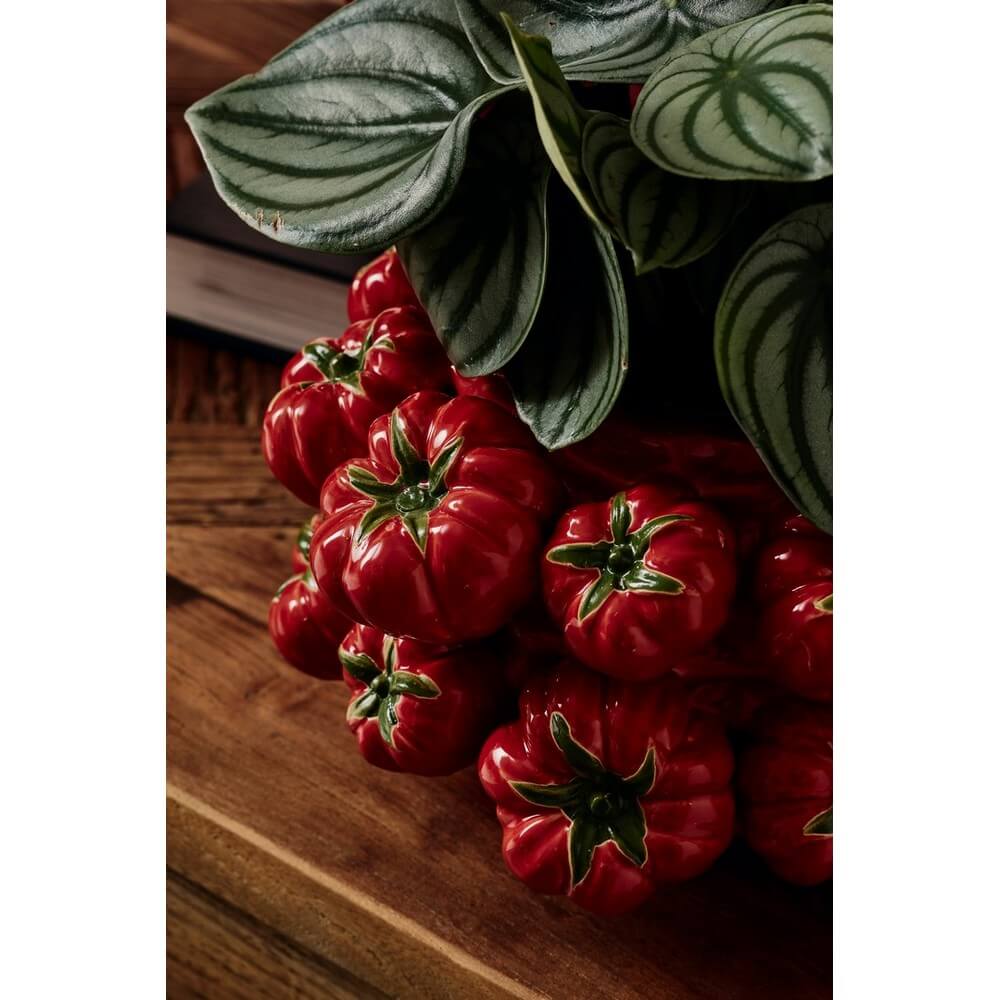 Vaso in Ceramica a Forma di Pomodori Rossi Tondo 26 cm - GAZPACHO