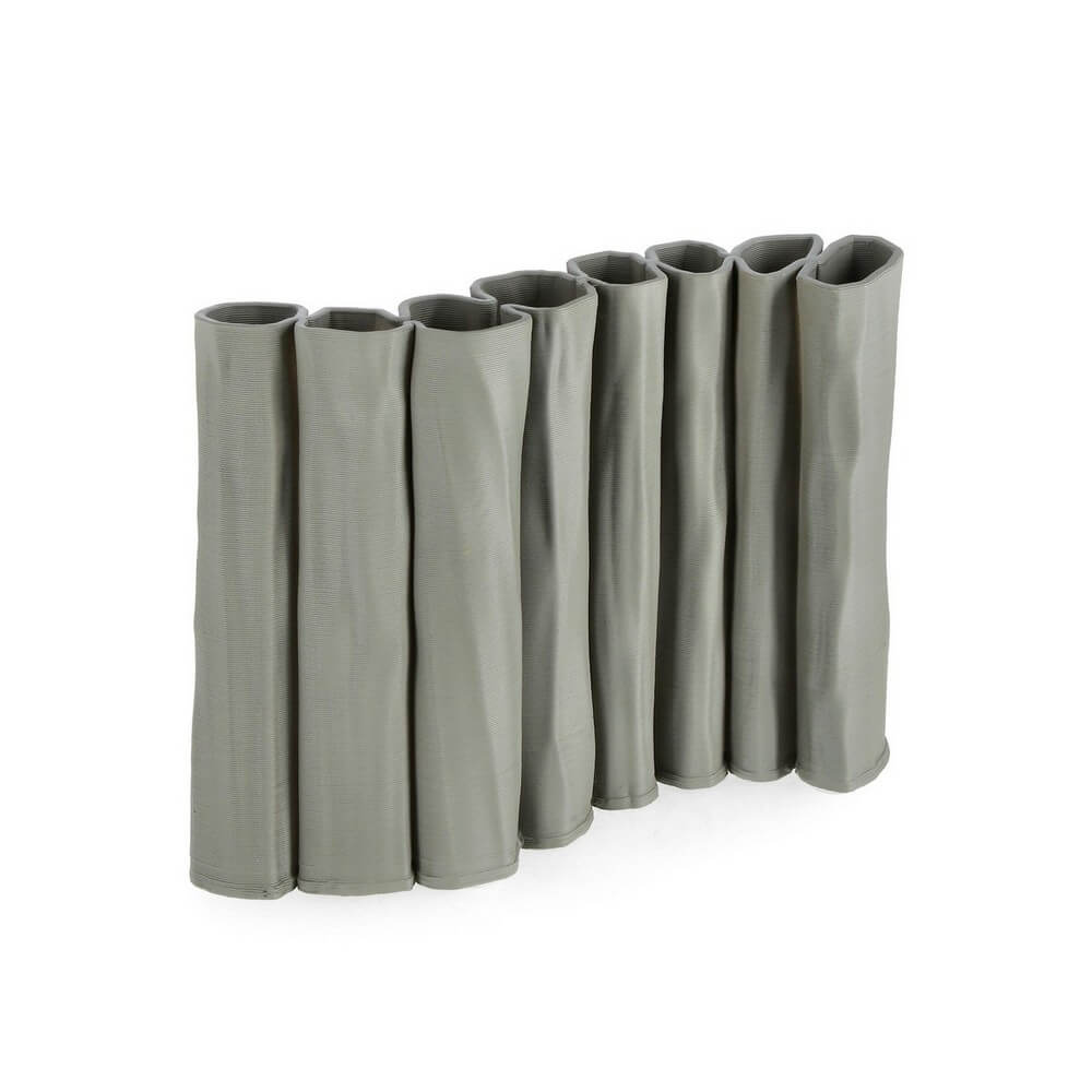 Porta Vaso in Ceramica Stampata 3D con Tubi Multipli Verde - REIKO
