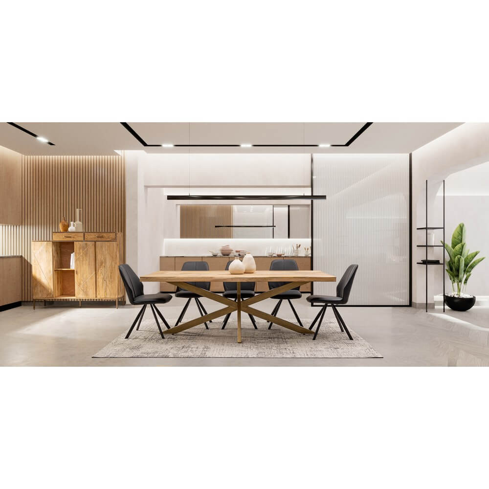 Tappeto moderno effetto vissuto in ciniglia 200x290 cm - REED