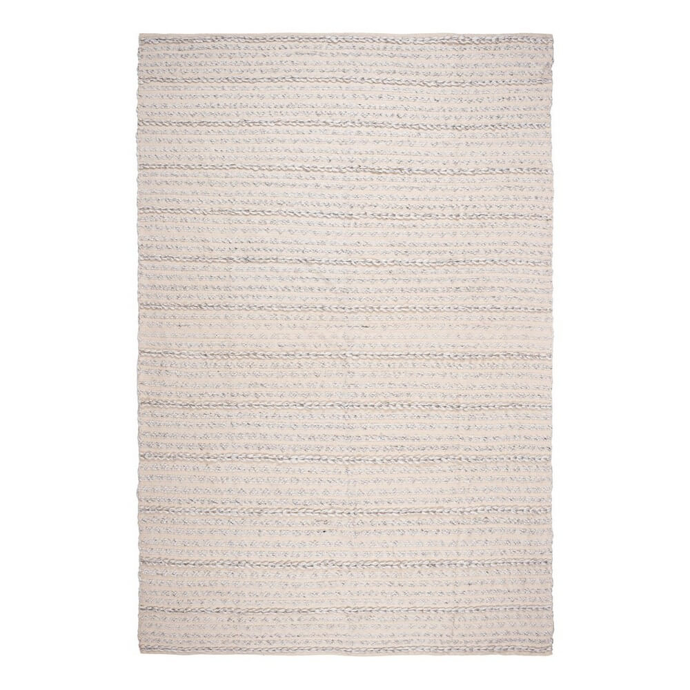 Tappeto in poliestere riciclato intrecciato bianco 200x300 cm - TOSH