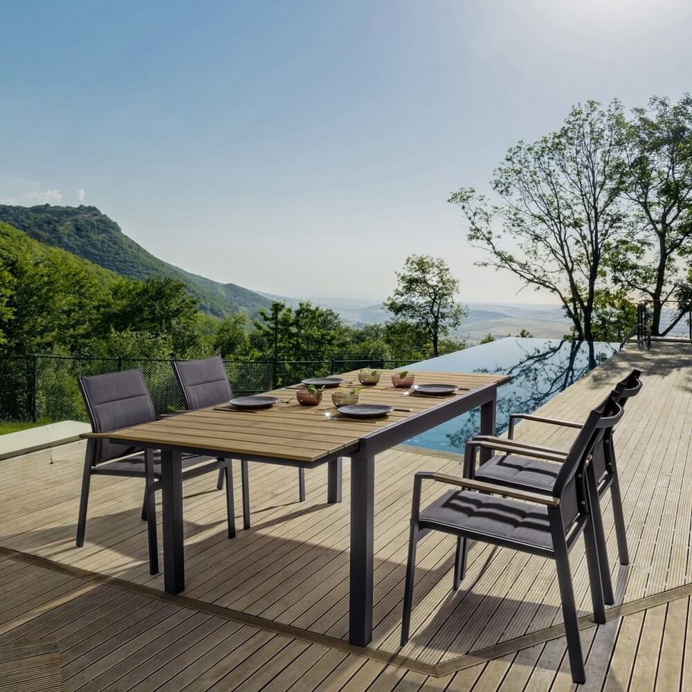 Tavolo da Giardino Allungabile in Alluminio e Polywood - MESSENGER