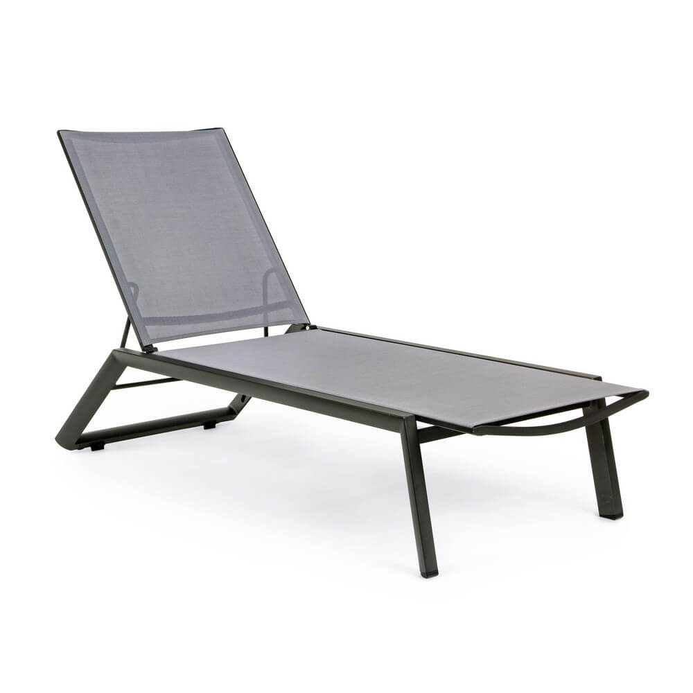 Set di 4 Lettini Prendisole da Giardino in Alluminio con Ruote - VOYAGE