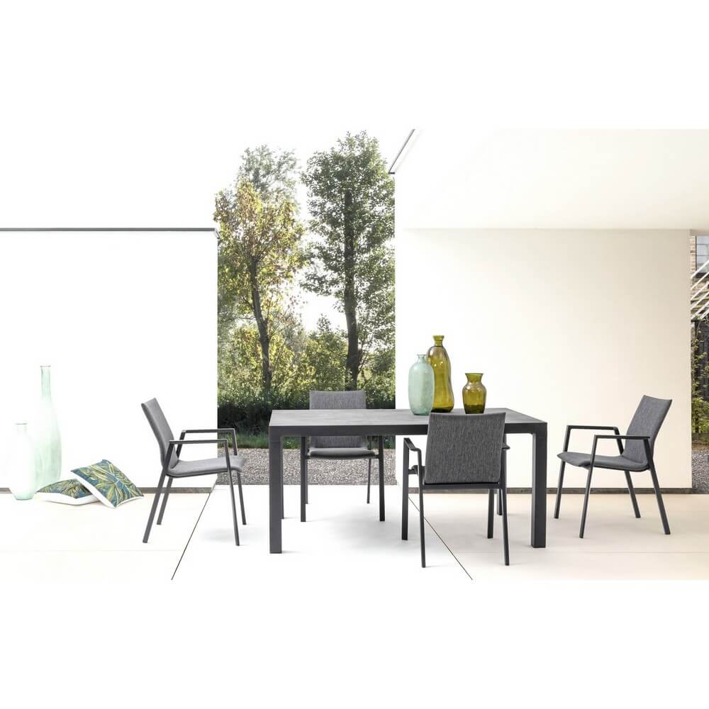 Tavolo da Esterno in Alluminio e Ceramica 160x90 cm - MASON