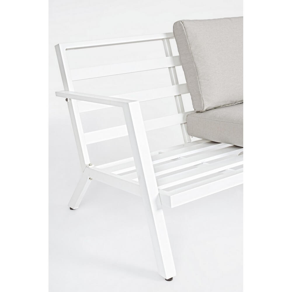 Set salotto da giardino in alluminio con cuscini 4 pezzi - ADVENTUROUS
