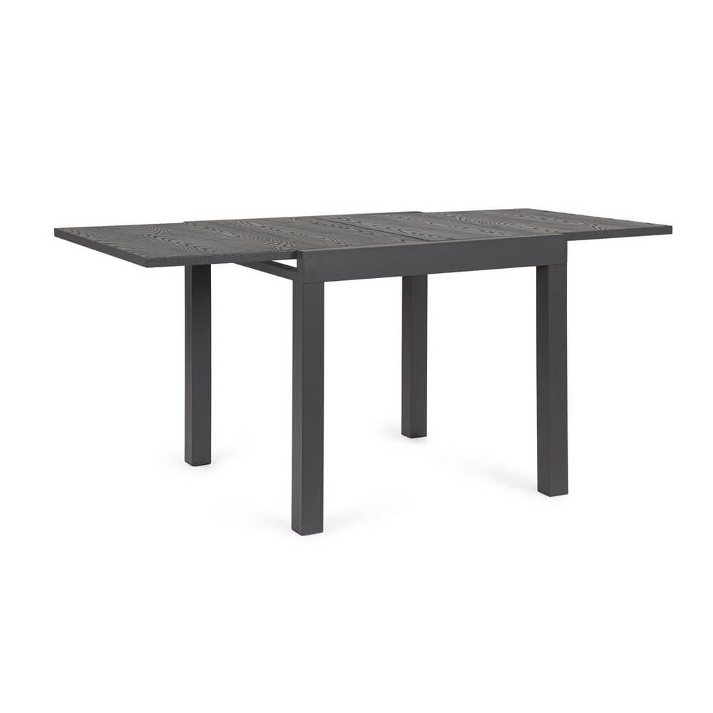 Tavolo Allungabile da Esterno in Alluminio Effetto Legno 80-160 cm - BRASTEL