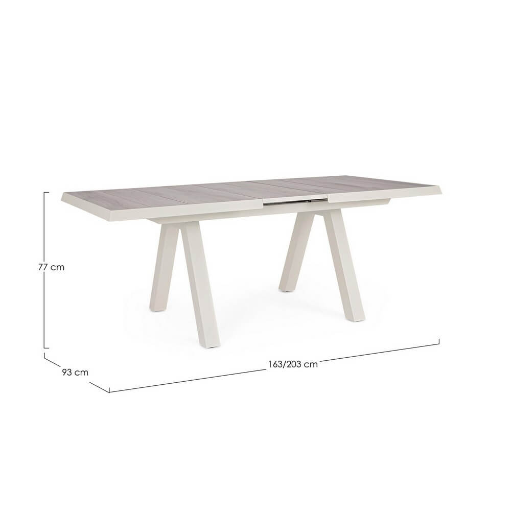 Tavolo da Giardino Allungabile in Alluminio con Piano in Ceramica - KRION