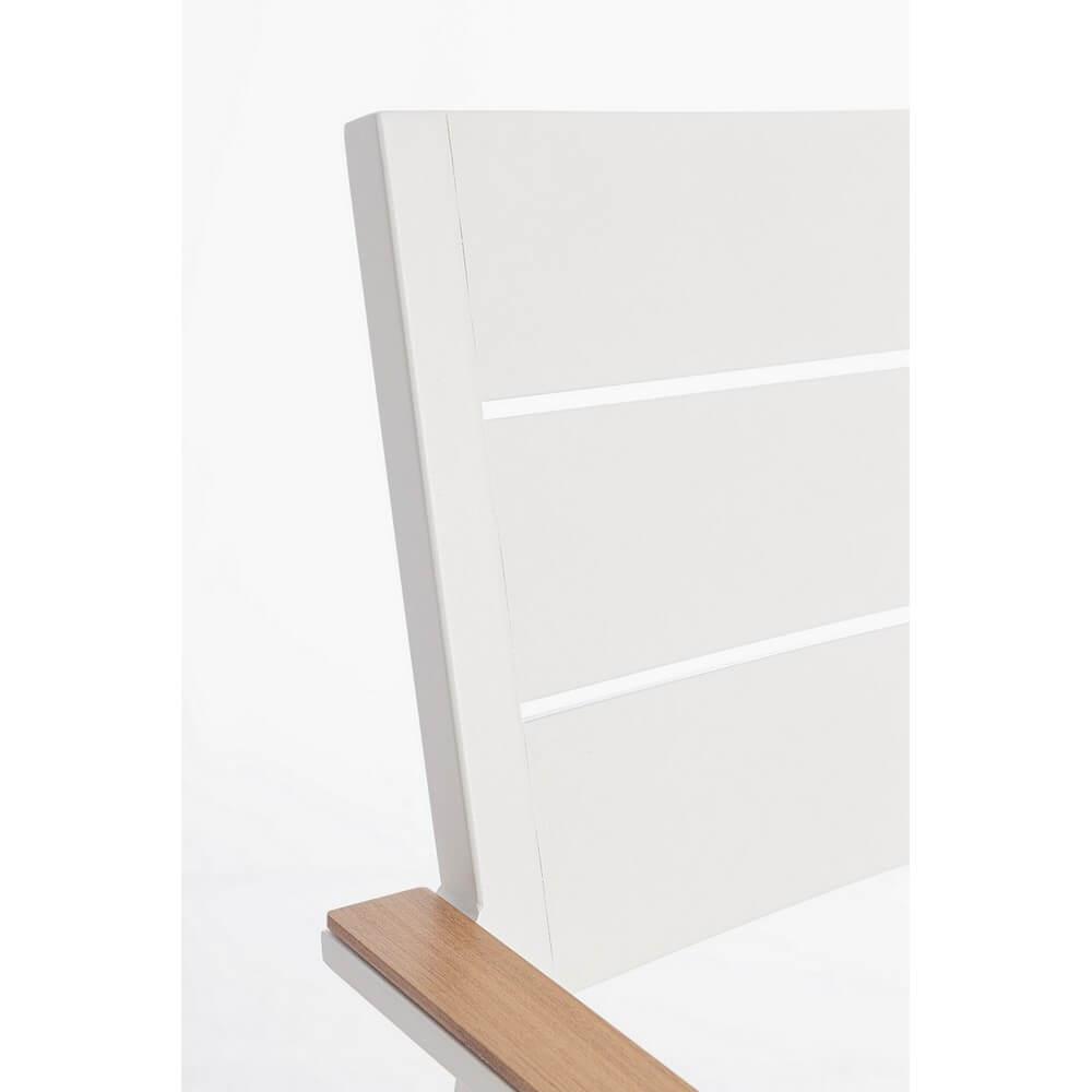 Set di 4 Sedie da Giardino con Braccioli e Cuscino in Alluminio - VELISSA