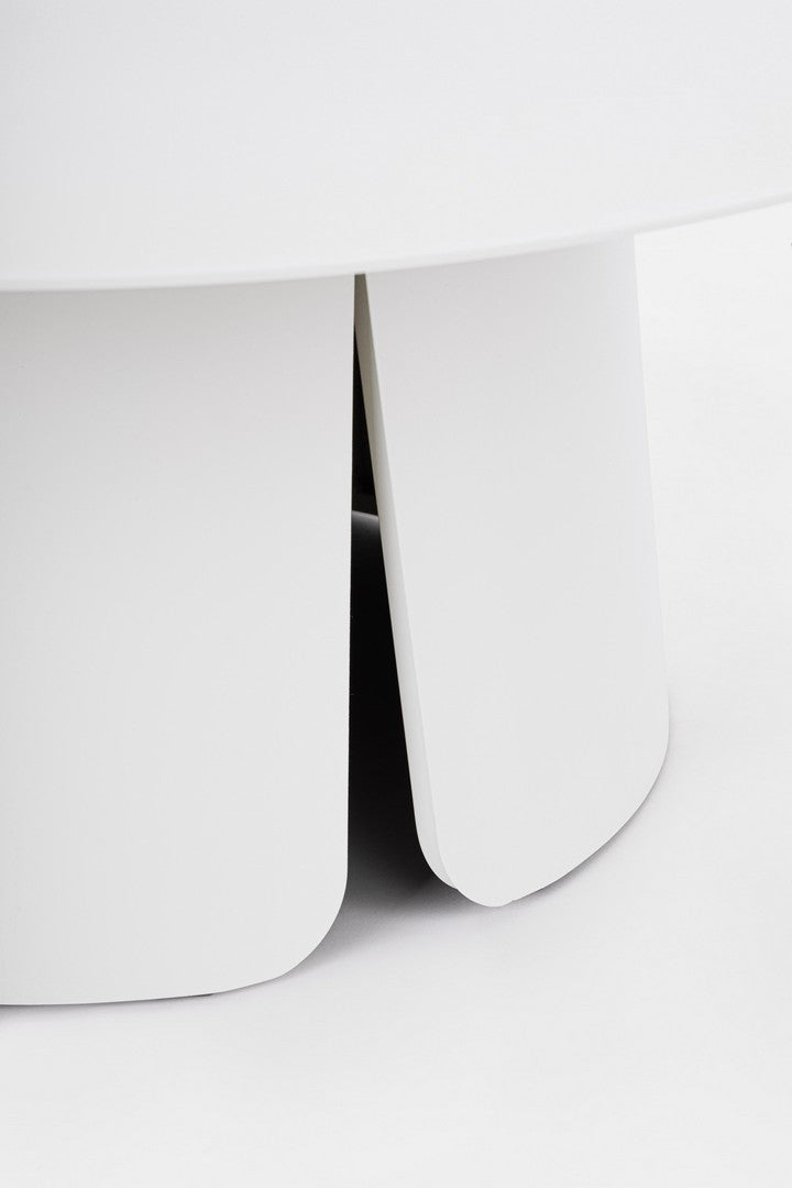 Set di 2 Tavolini Rotondi in Alluminio Verniciato Bianco - BRYAN