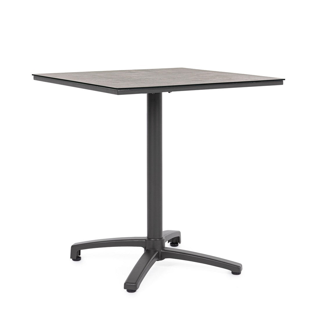 Tavolo da Bar Pieghevole 70x70 con Piano HPL e Base in Alluminio - CLARET