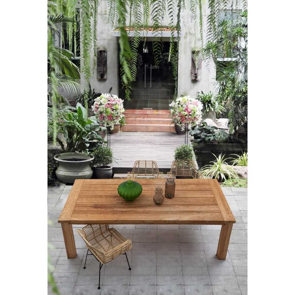Set di 2 Sedie con Braccioli in Rattan Kubu e Gambe in Acciaio - STEEL WEAVE