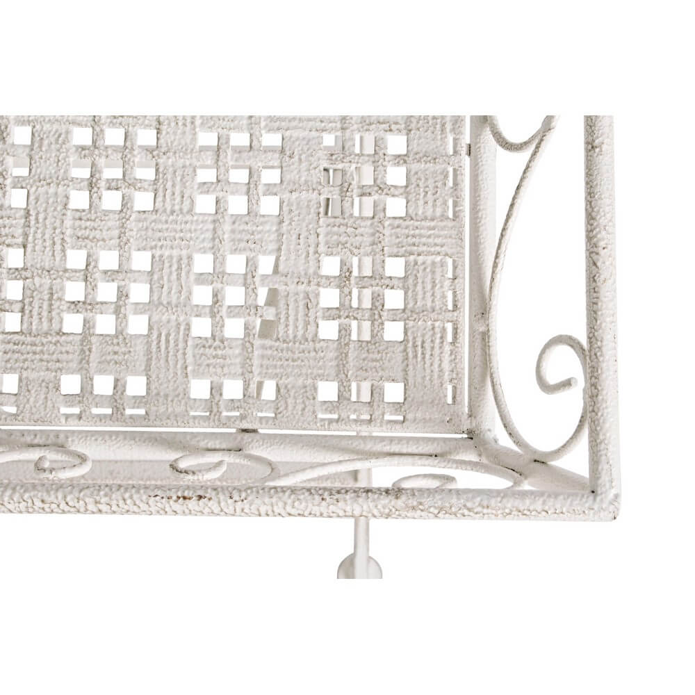 Set di 2 Tavolini Pieghevoli in Acciaio Stile Shabby Chic - IRENE