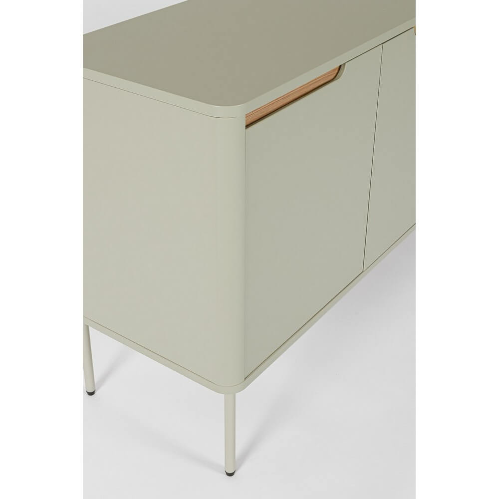 Credenza 4 Ante con Gambe in Acciaio e Finitura Laccata Opaca - NATHAN
