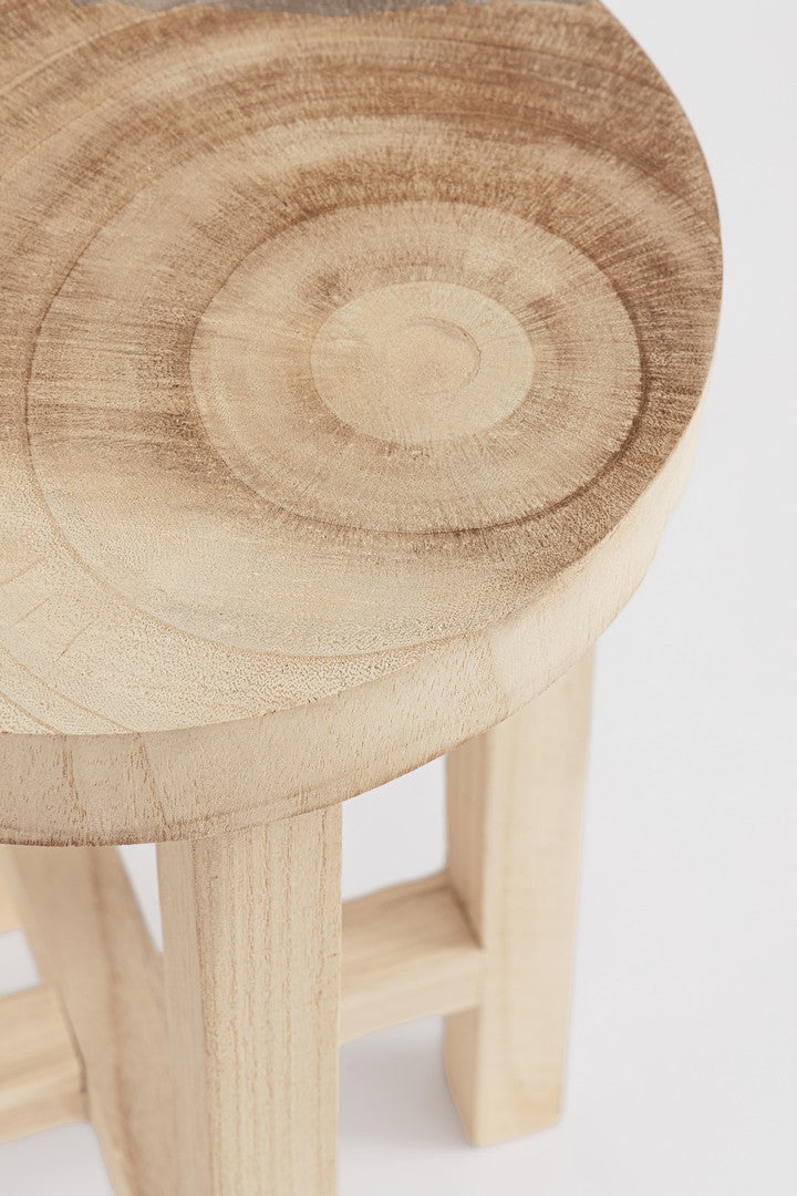 Set di 2 Porta Vaso in Legno Naturale di Paulownia 31x50 cm - YAKO