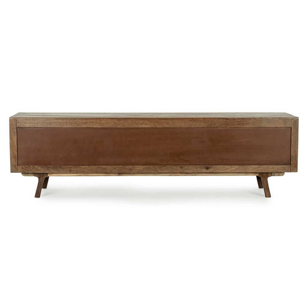 Mobile porta TV in legno di mango 2 ante e 3 cassetti stile vintage - LAWSON
