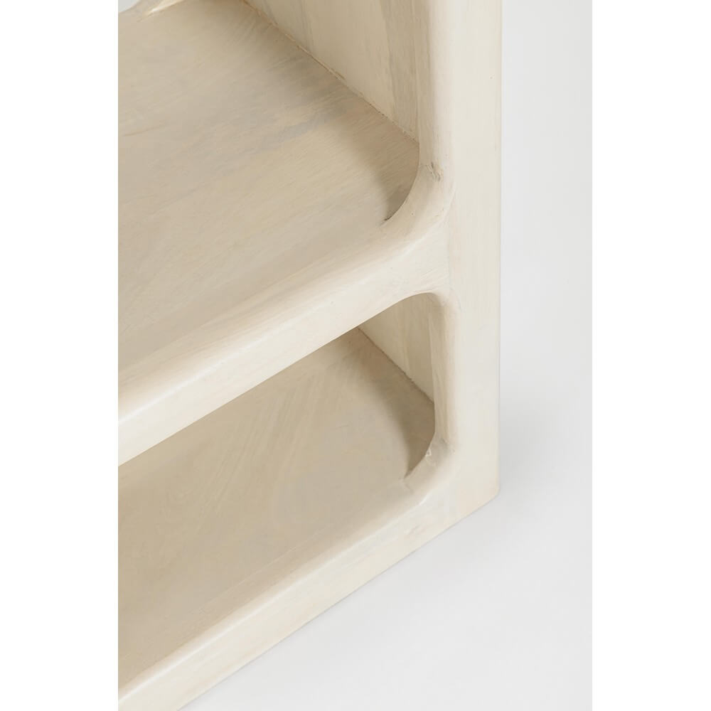 Libreria in Legno di Mango con 6 Scomparti ad Arco - KATERINA
