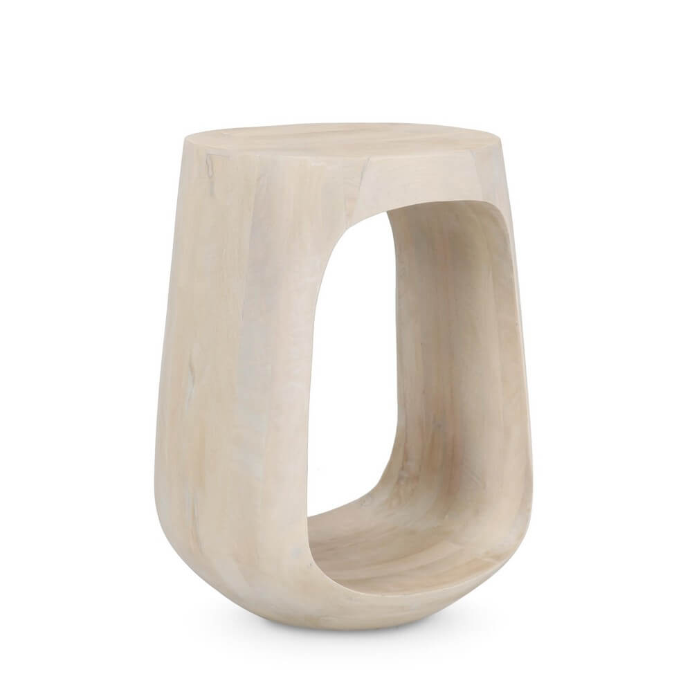 Tavolino in Legno di Mango Massello con Apertura Scultorea - ELIJAH
