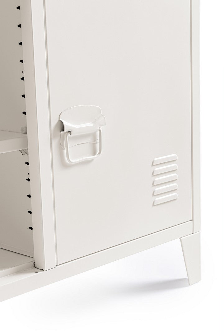 Mobile porta TV in acciaio 2 ante con ripiano regolabile stile industrial - CAMBRIDGE