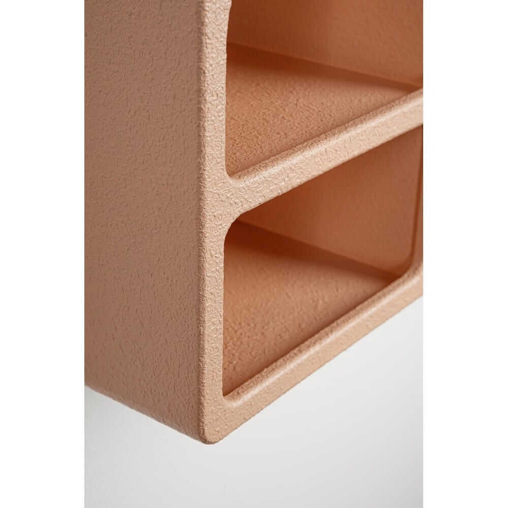 Mensola da Parete in MDF con Nicchie ad Arco Effetto Materico - SILKY