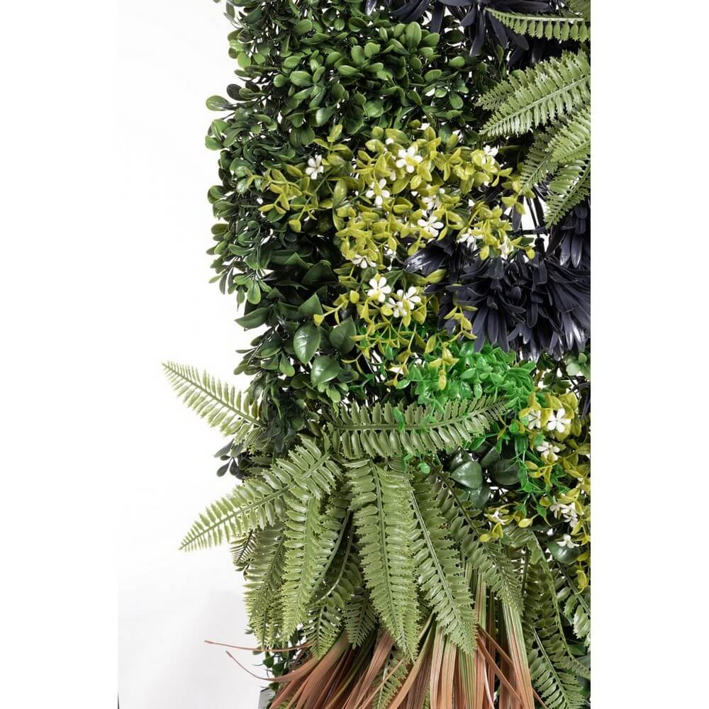 Pannello parete verde artificiale mix tropicale 100x100 cm - SYNERA