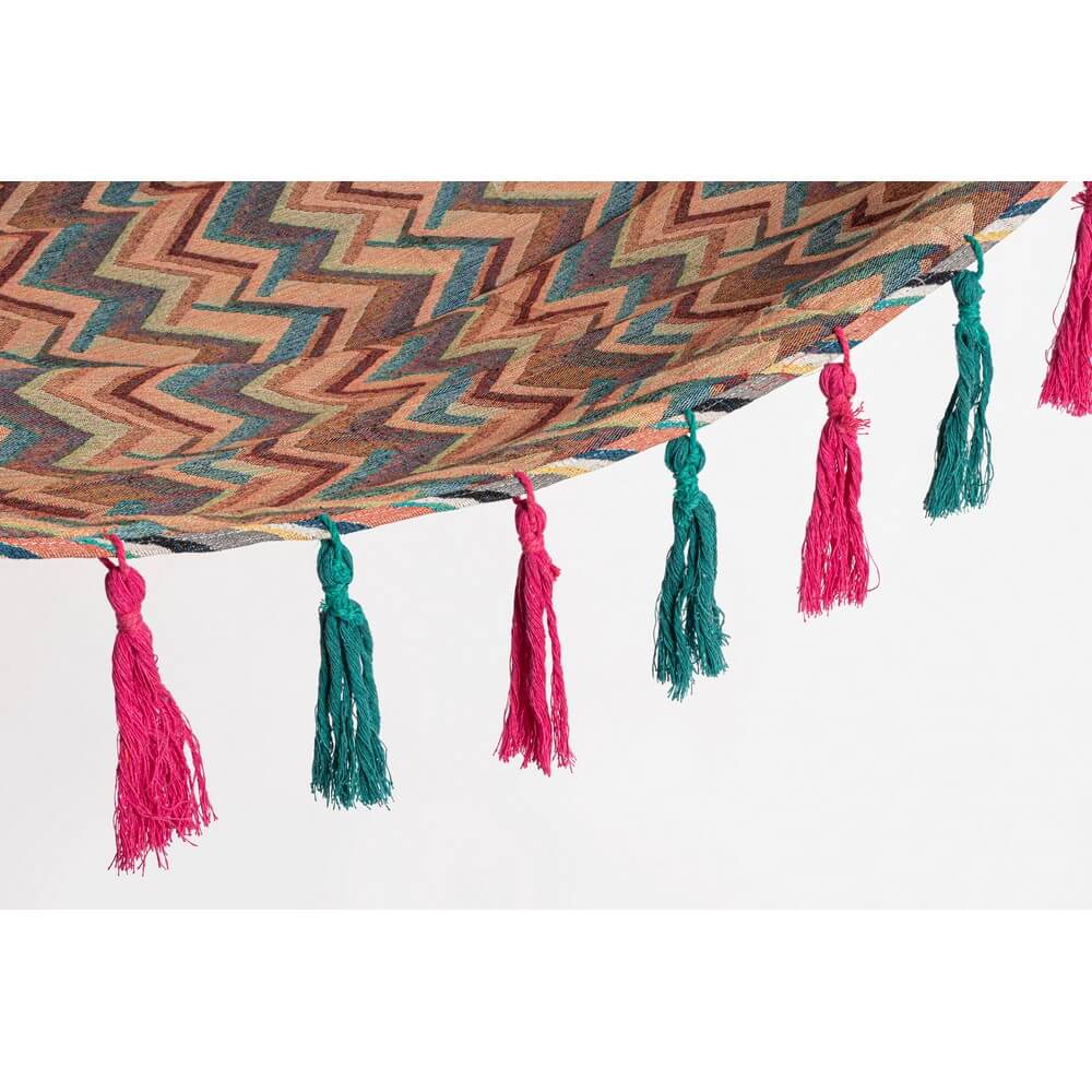 Amaca in Tessuto Poli-Cotone con Nappe Stile Etnico Zigzag - COSTA