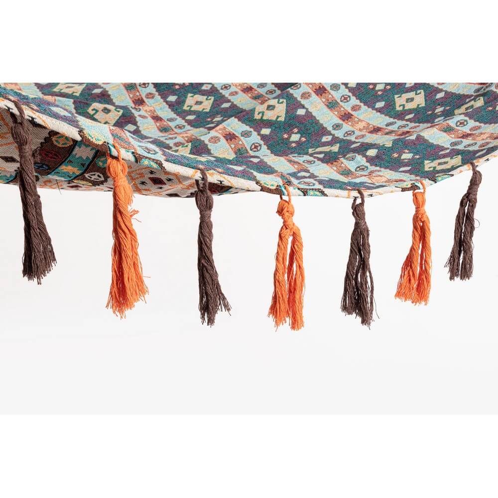 Amaca in Tessuto Poli-Cotone con Nappe Stile Etnico Marrone Beige - COSTA