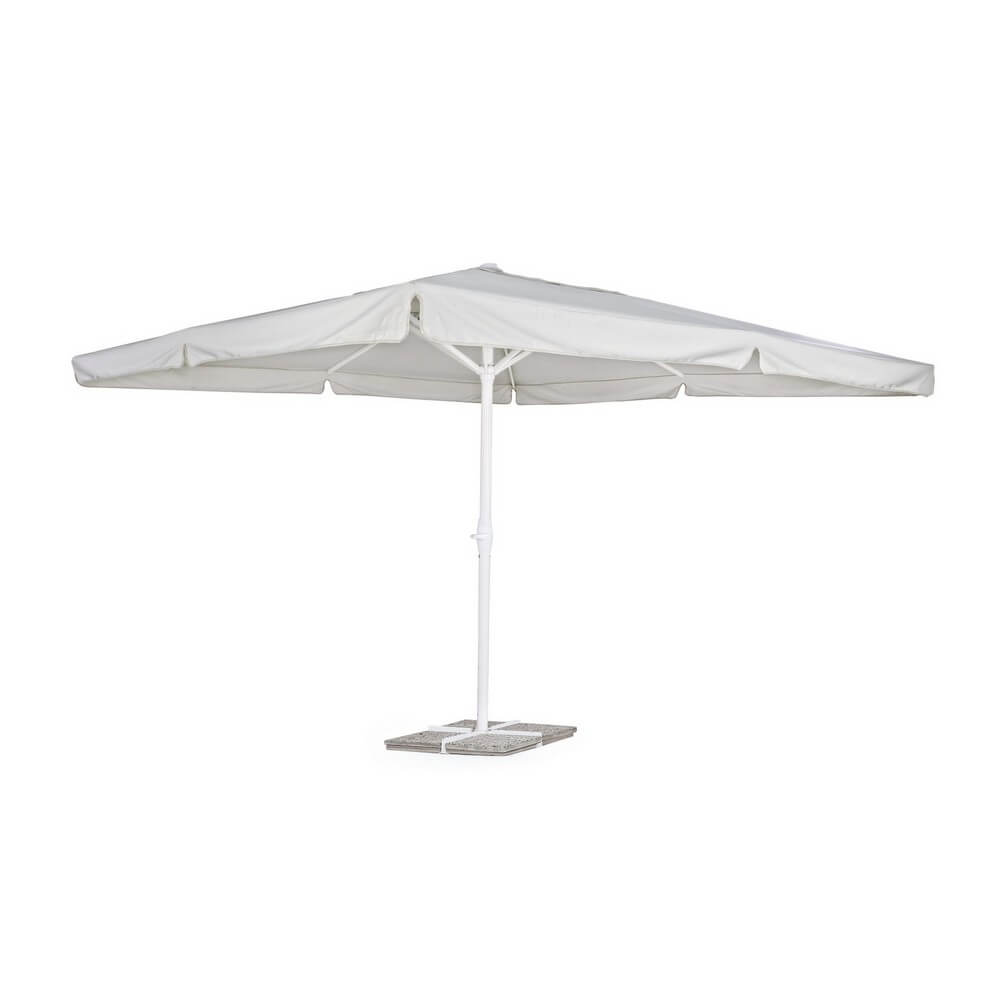 Ombrellone da Giardino Quadrato 4x4m con Base a Croce in Alluminio - ALGHERO