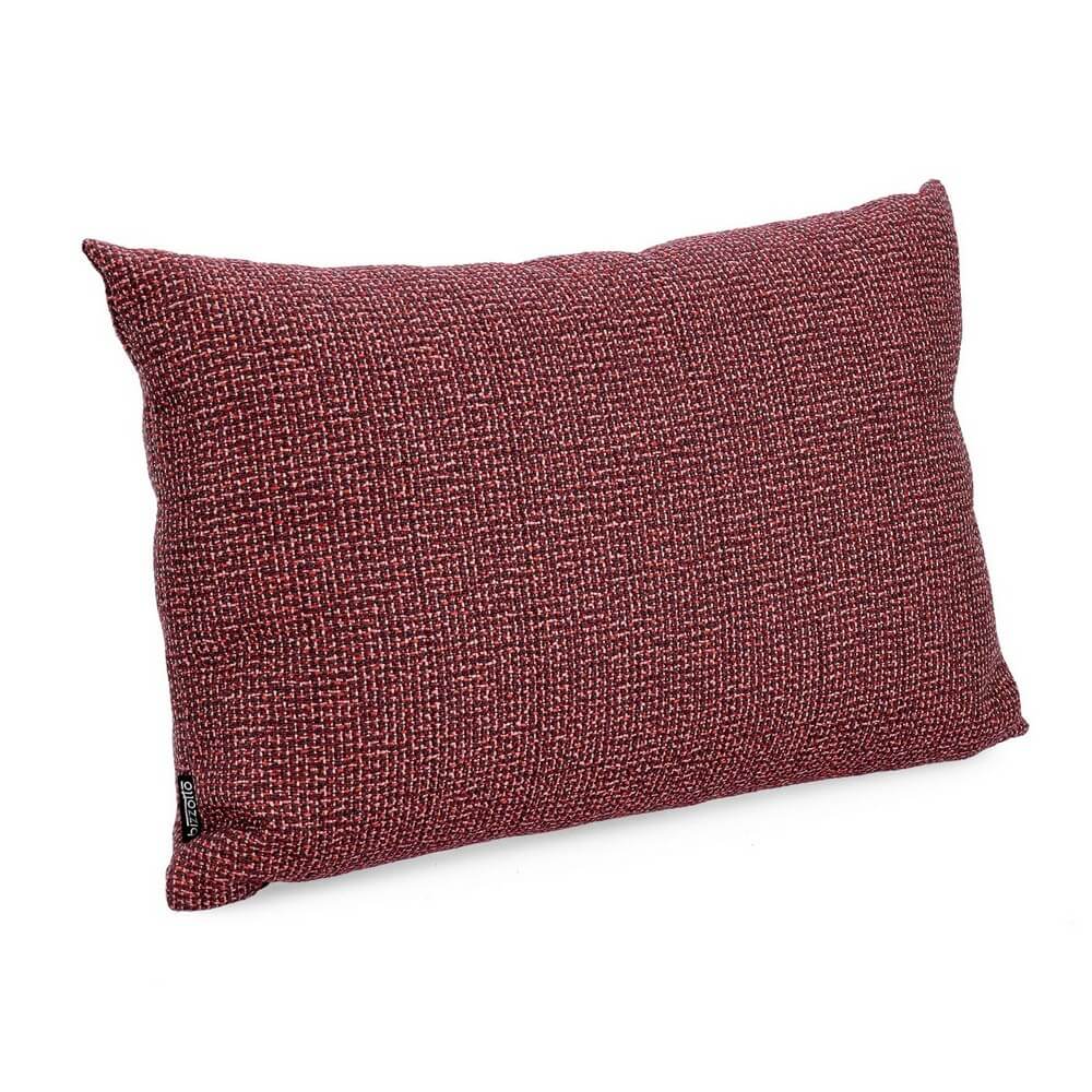 Cuscino da Esterno in Tessuto Idrorepellente Rosso Melange 60x40 cm - DILANA