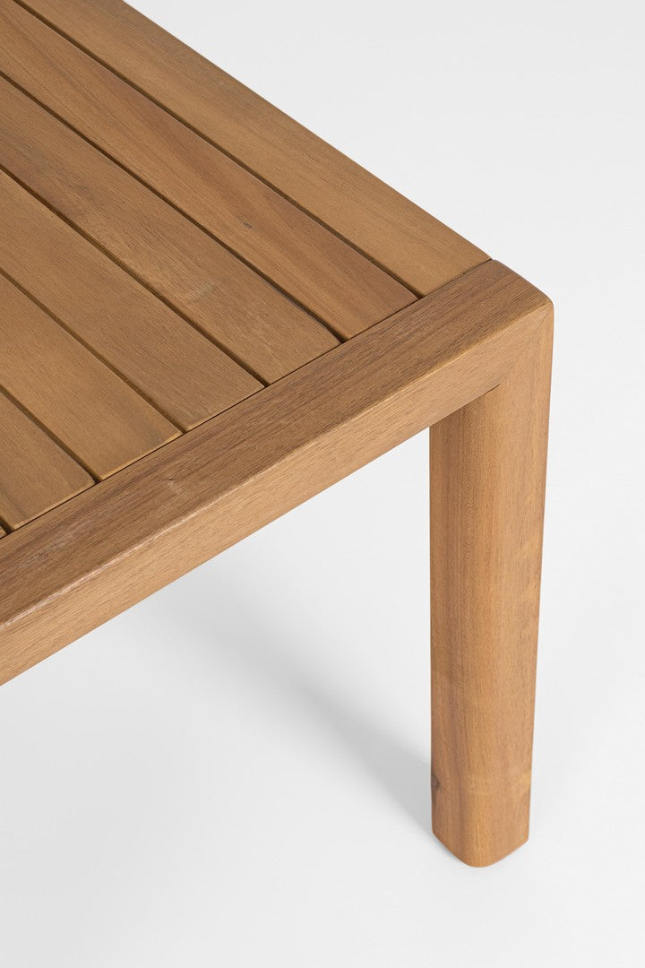 Tavolino da giardino in legno di acacia FSC effetto teak 47x47 - DANUBIO