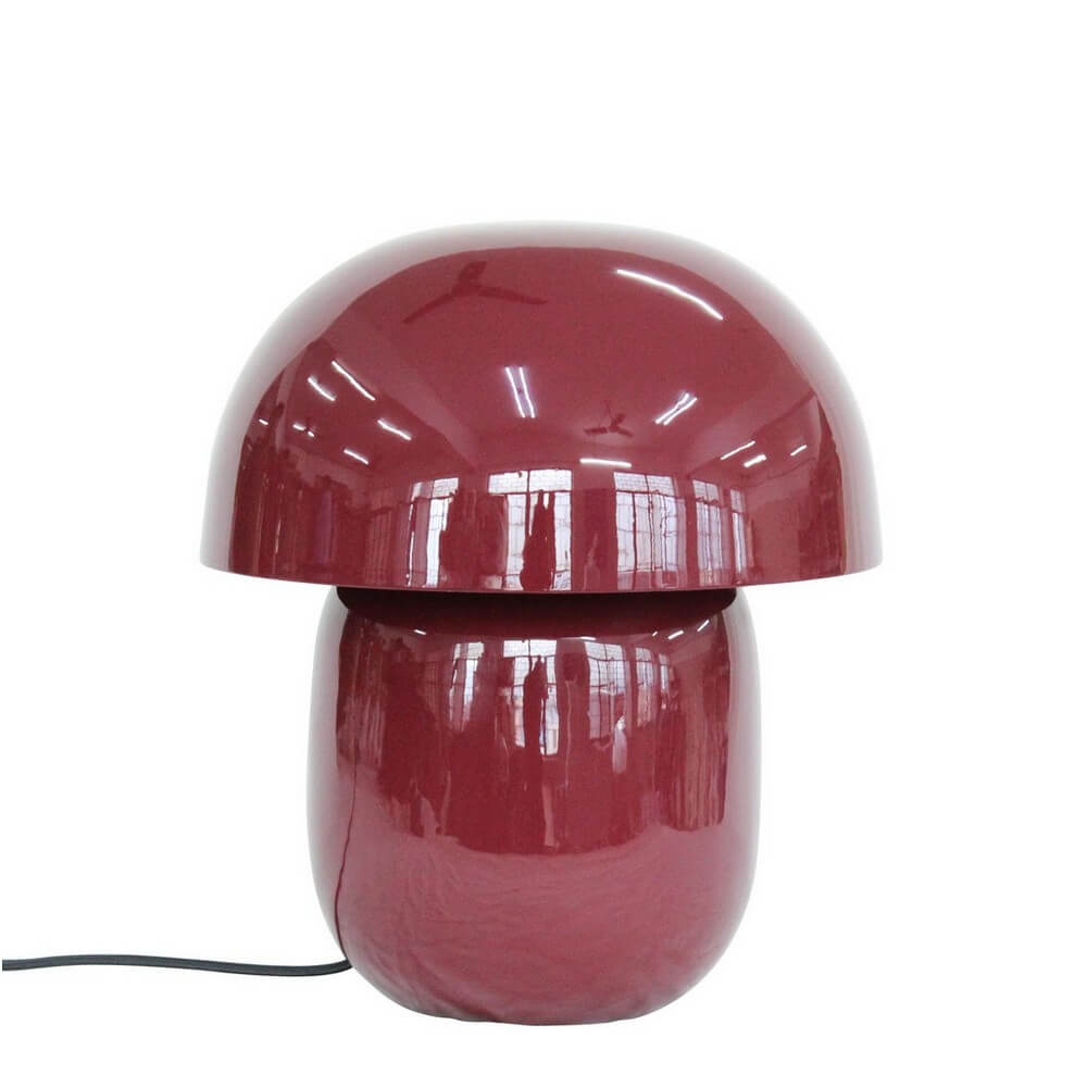 Lampada da Tavolo a Fungo in Metallo Laccato Rosso H34 - MORLAND